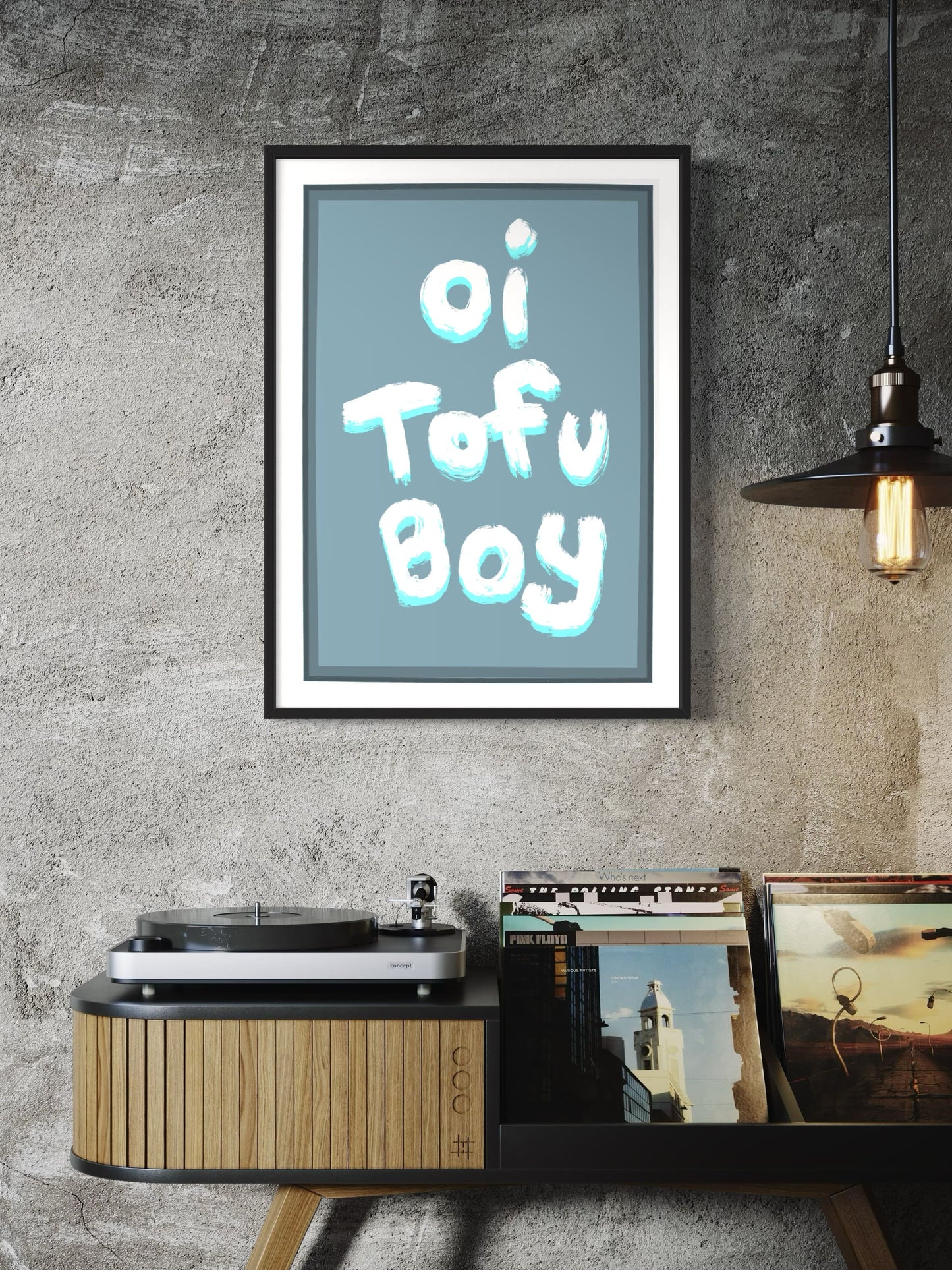 Oi Tofu Boy | Liam Twitter Quote print | Hand-drawn wall art