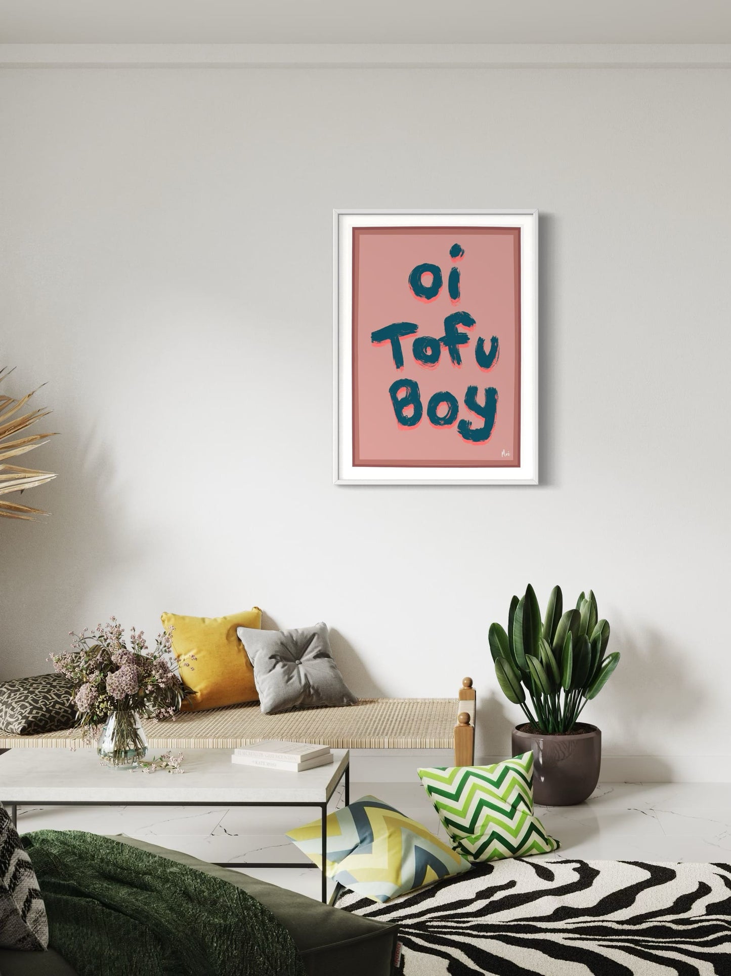 Oi Tofu Boy | Liam Twitter Quote print | Hand-drawn wall art