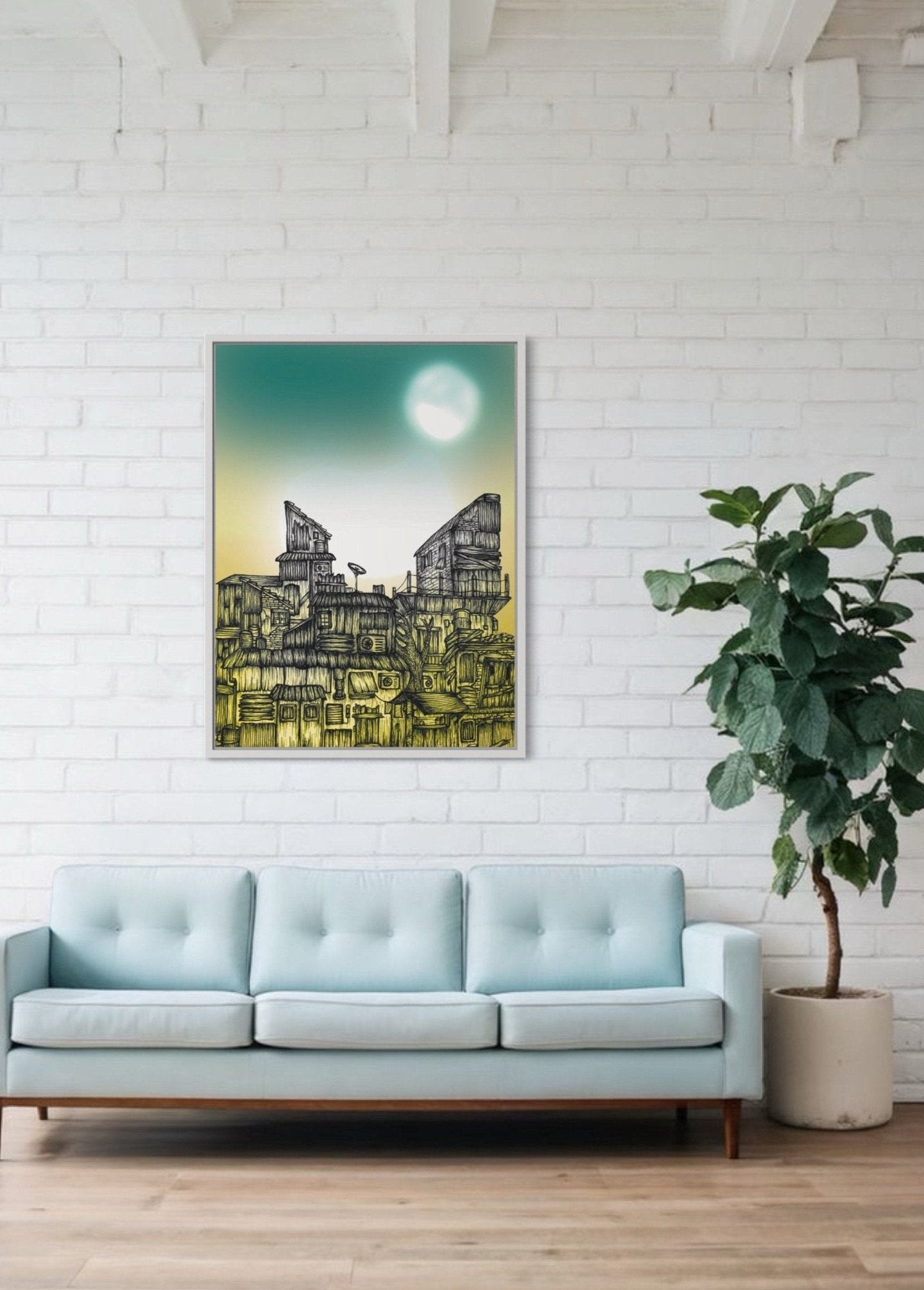 Sunset Chantier || Detailed Line Art Print