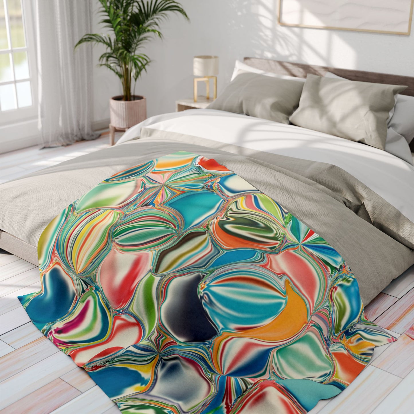 Rainbow Orbs | Fleece Blanket