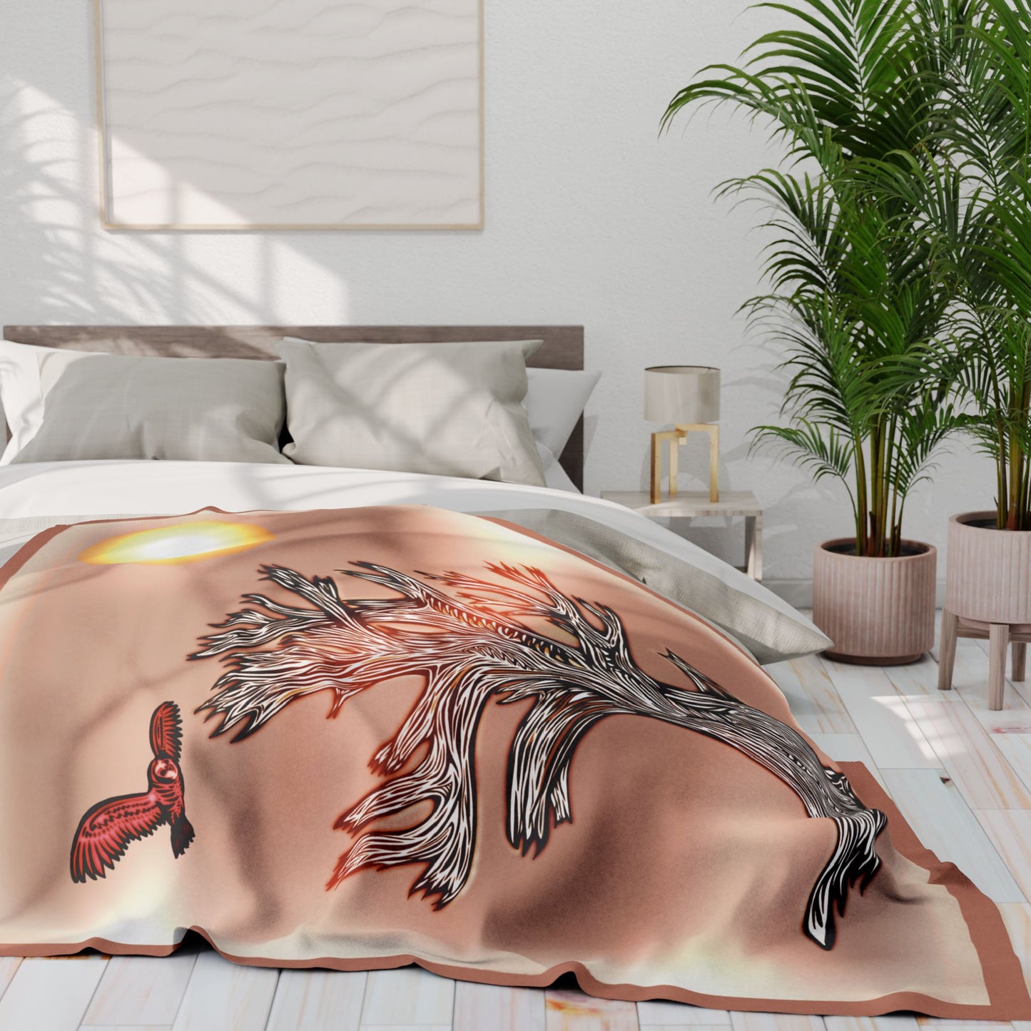 The Owl & The Old Oak Tree | Fleece Blanket