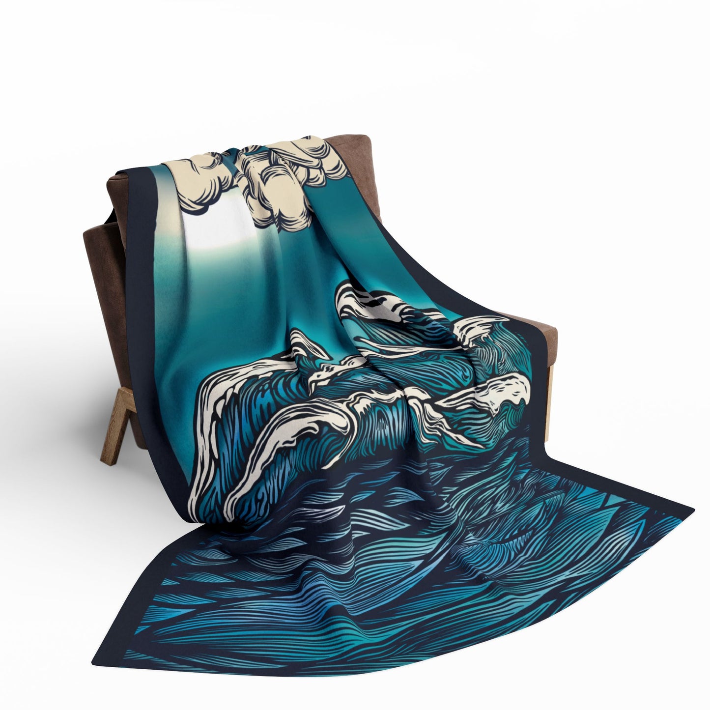 Ocean Waves at Midnight | Fleece Blanket