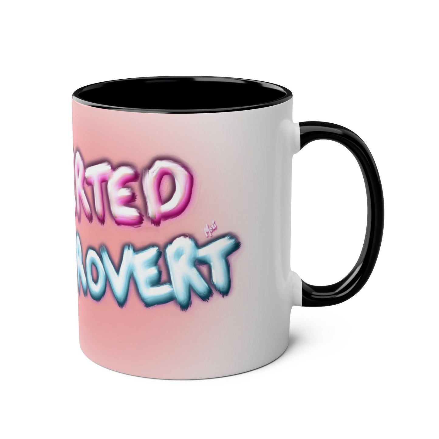 Extroverted Introvert Pink & Black | Moxi Mug