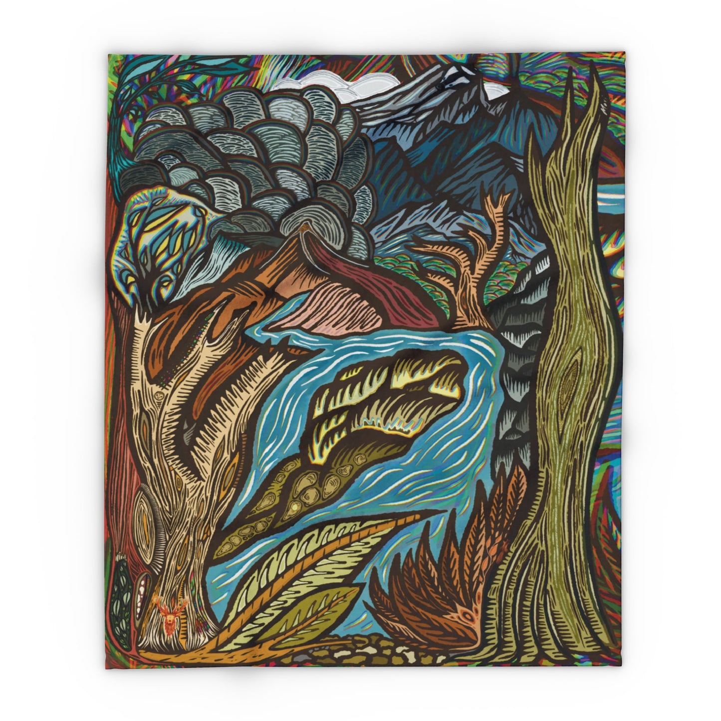 Woodland Waterfall | Fleece Blanket