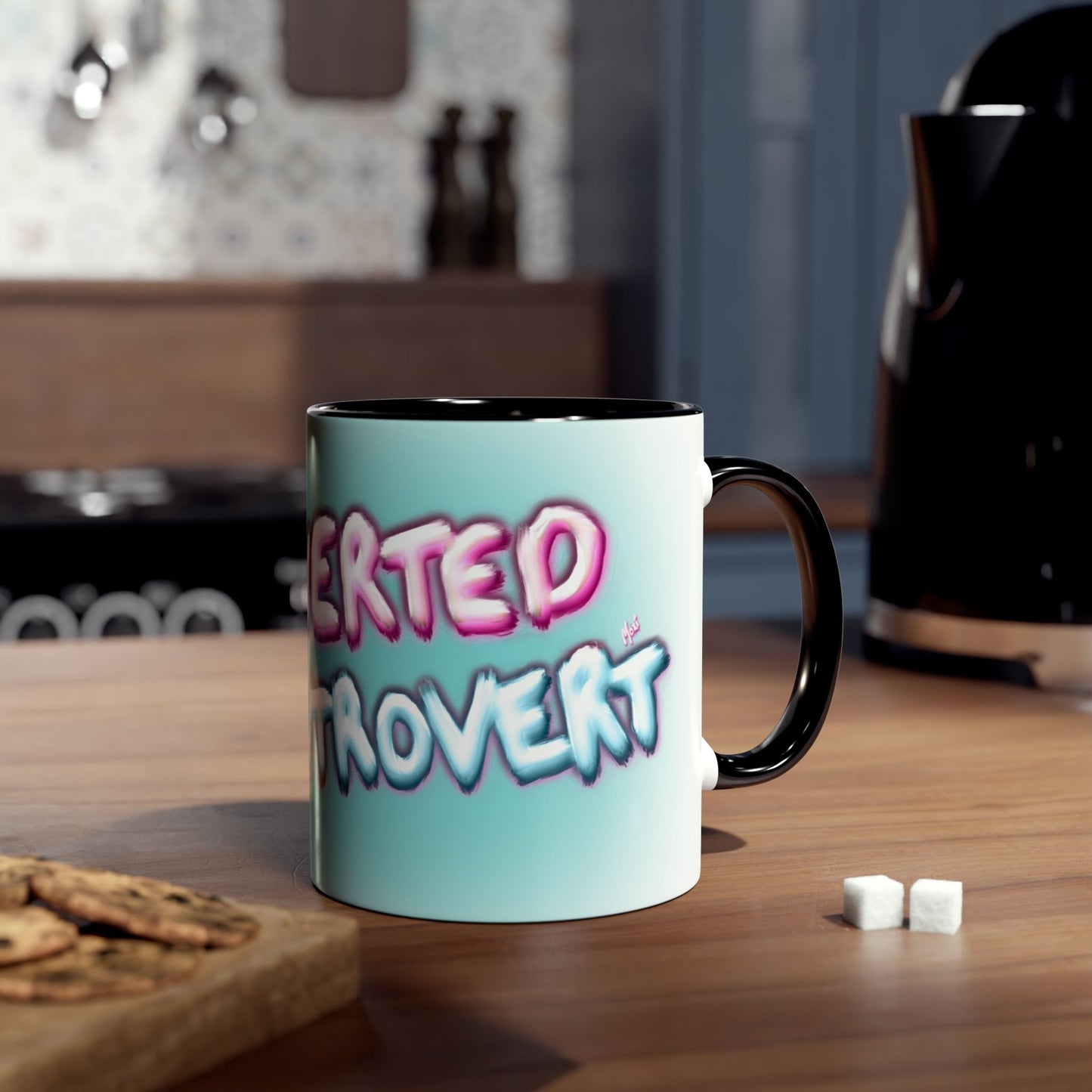 Extroverted Introvert Blue & Pink | Moxi Mug