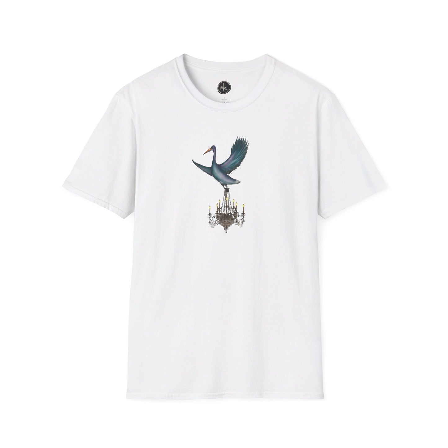 Pelican Chandelier Delivery Tee | Hand-drawn printed t-shirt