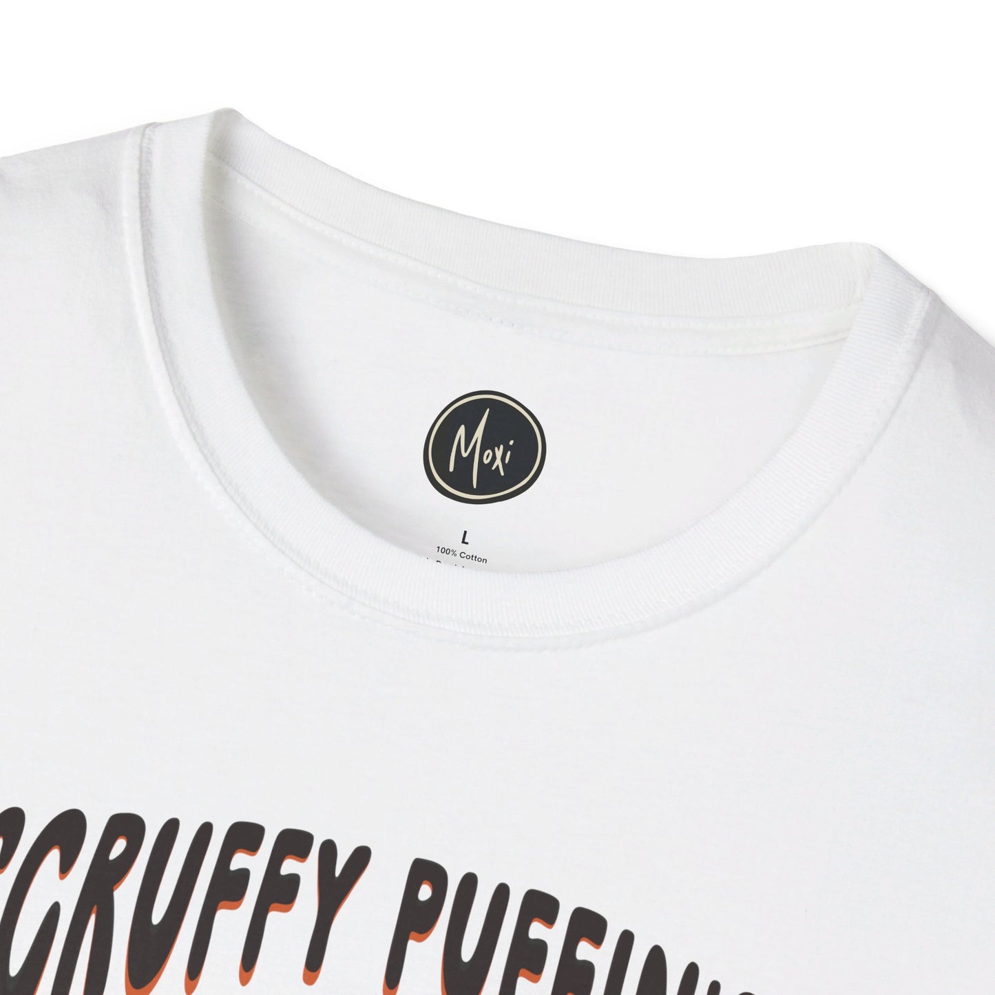 Scruffy Puffin's Fluffy Muffins |  Hand-drawn retro brand printed tee