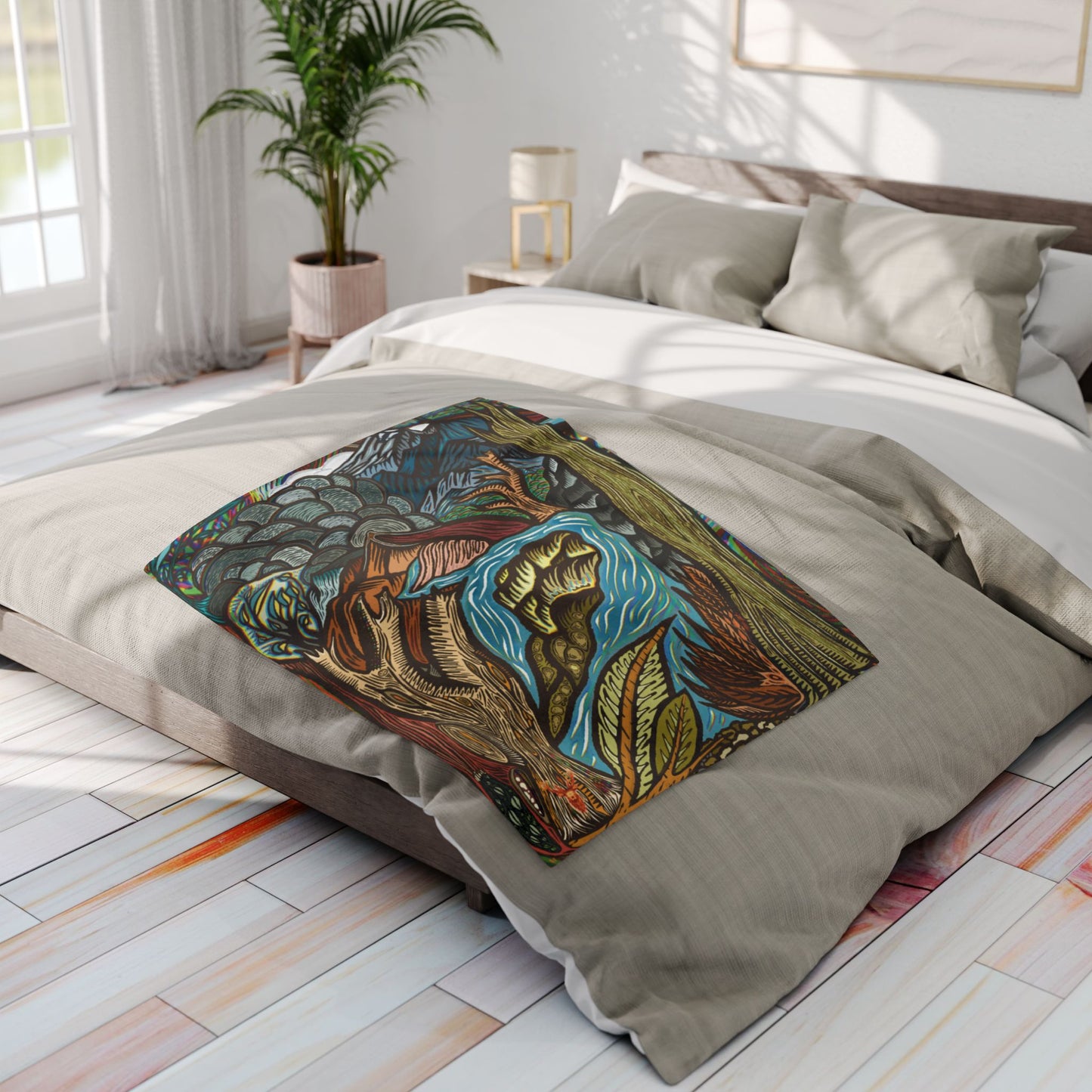 Woodland Waterfall | Fleece Blanket