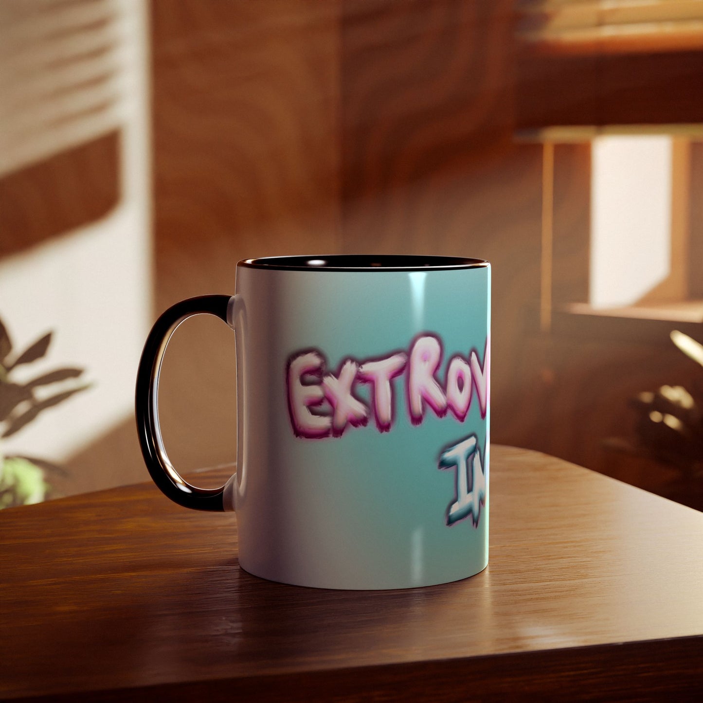 Extroverted Introvert Blue & Pink | Moxi Mug