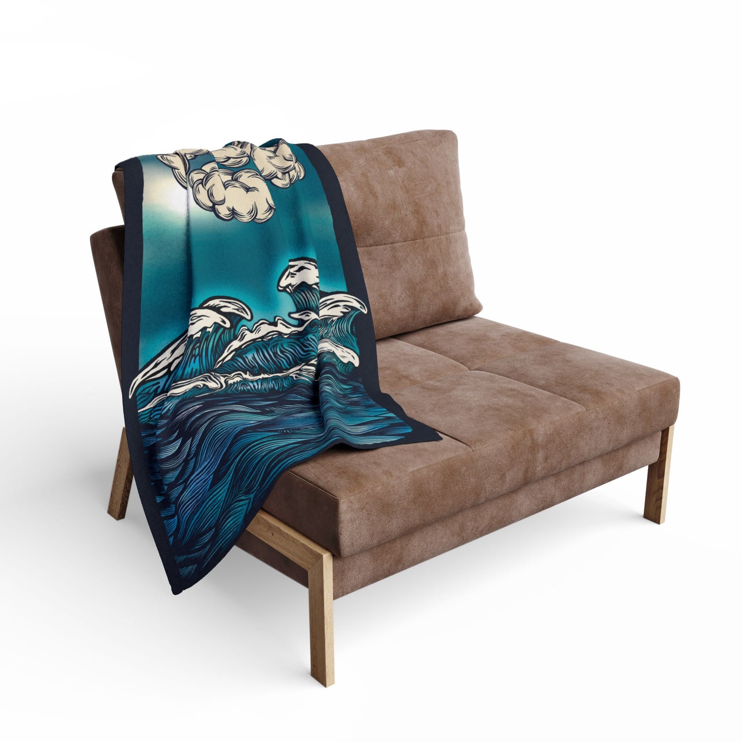 Ocean Waves at Midnight | Fleece Blanket