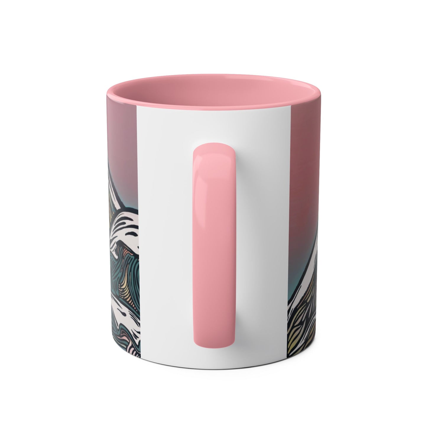 Tea In A Stormcup Pink | ocean coffee mug