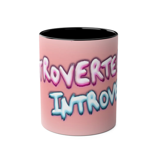 Extroverted Introvert Pink & Black | Moxi Mug