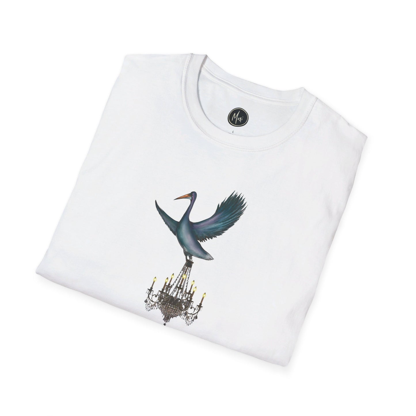 Pelican Chandelier Delivery Tee | Hand-drawn printed t-shirt