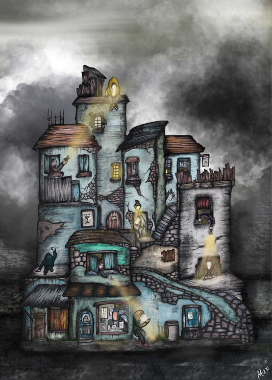 The Blue Rabbit || Cryptic Hidden Detail Art Print