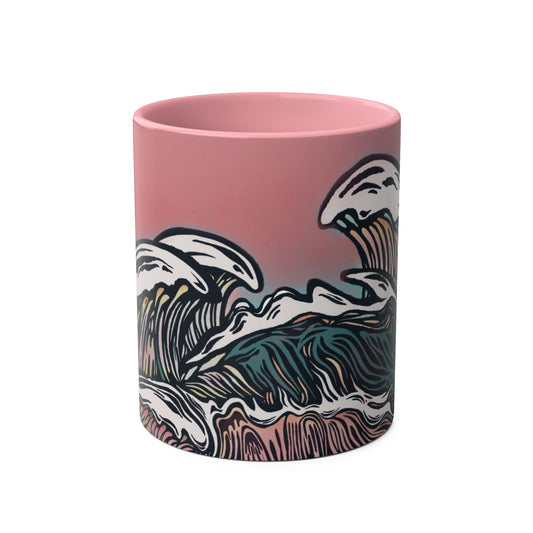 Tea In A Stormcup Pink | ocean coffee mug