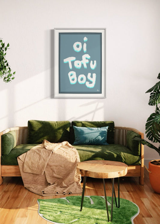 Oi Tofu Boy | Liam Twitter Quote print | Hand-drawn wall art