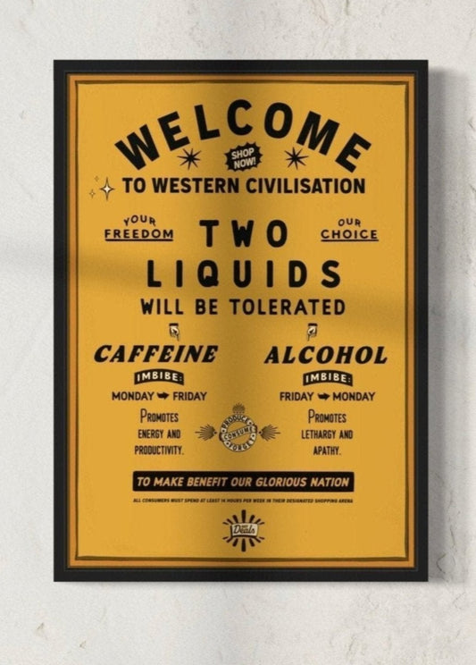 Welcome To Western Civilisation | Bill Hicks Inspired Print | Retro Vintage Poster