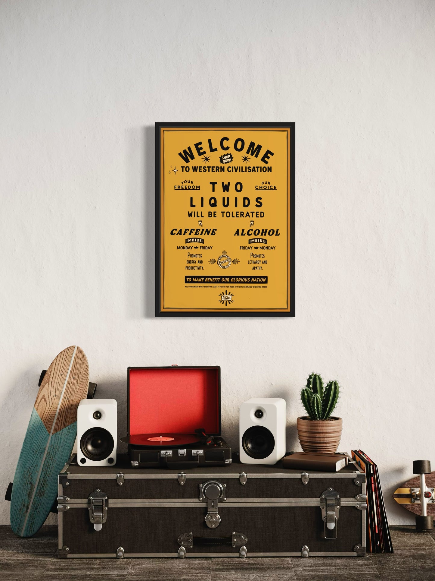 Welcome To Western Civilisation | Bill Hicks Inspired Print | Retro Vintage Poster