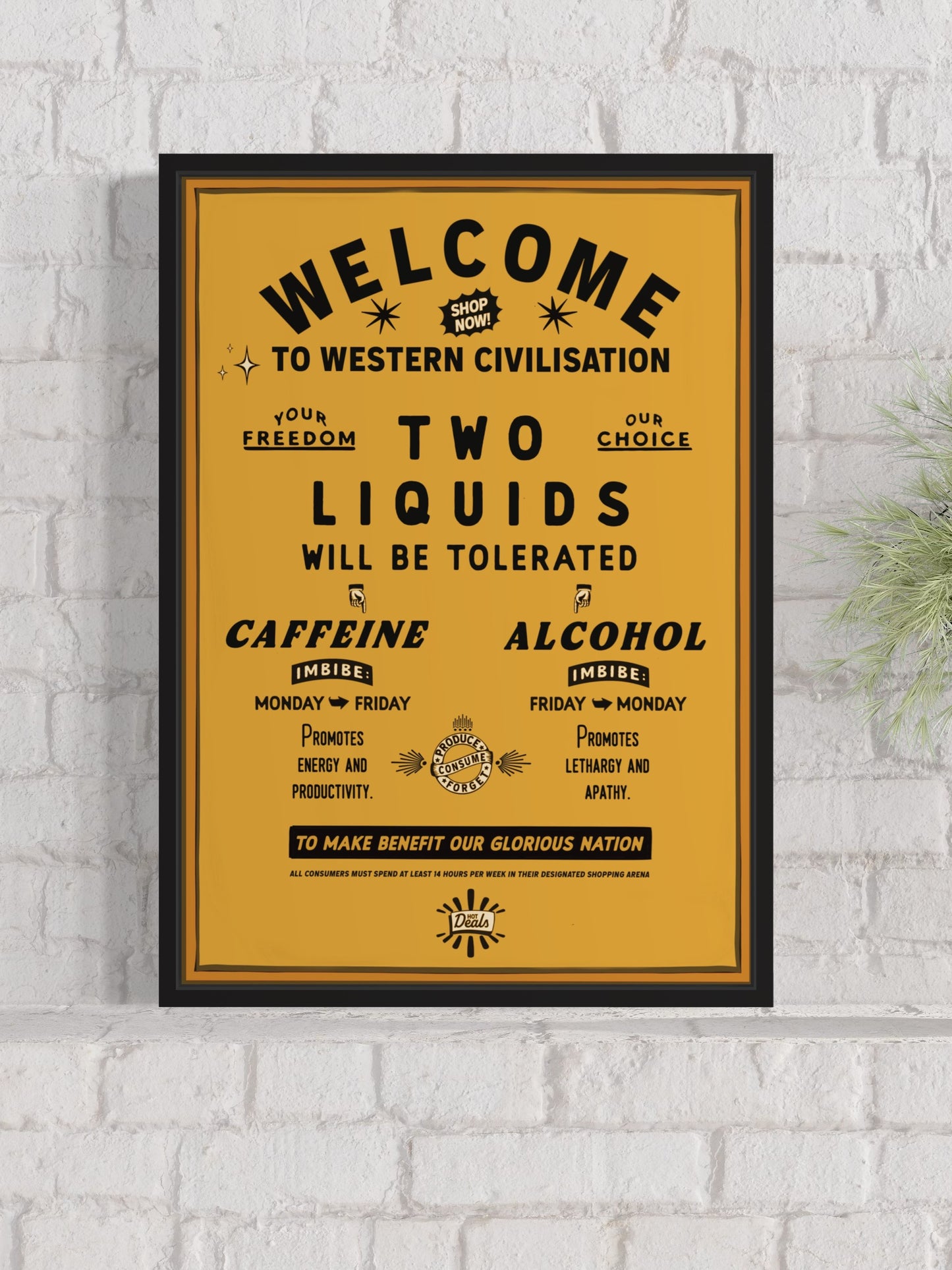 Welcome To Western Civilisation | Bill Hicks Inspired Print | Retro Vintage Poster