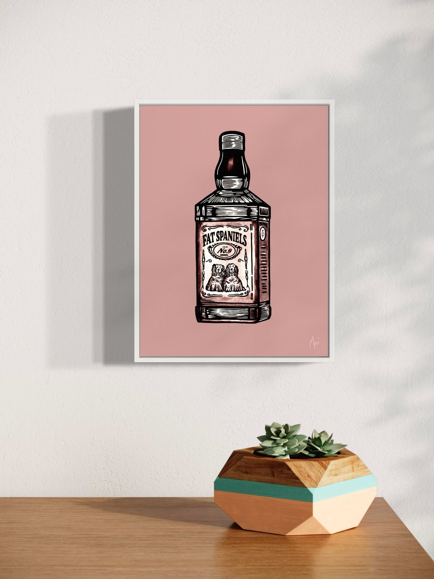 Fat Spaniels Bottle | Quirky Absurdism Print