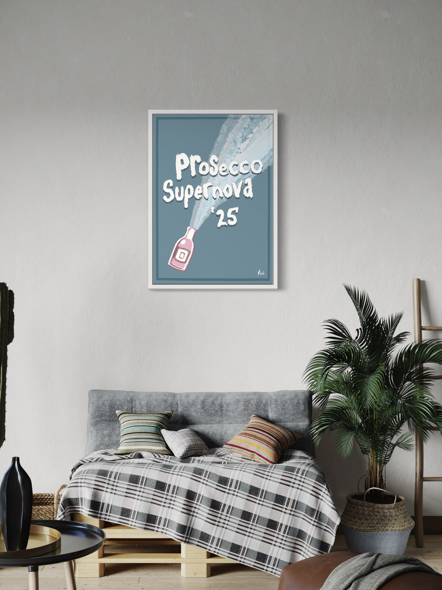 Prosecco Supernova Print | Minimalist Hand Drawn 90's inspired print