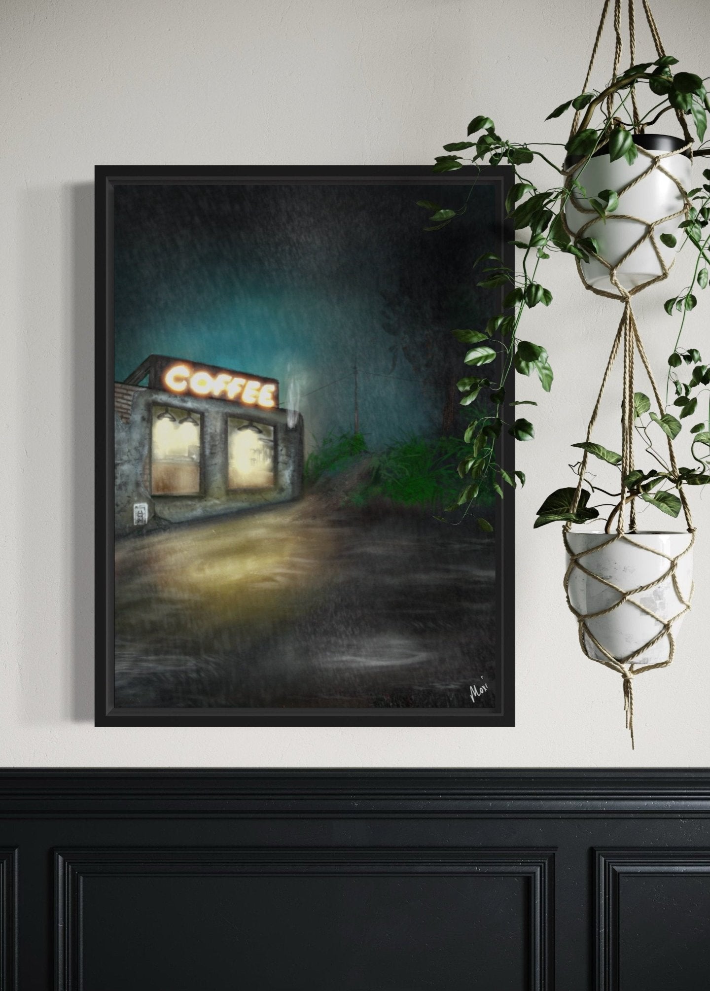 White Wolf Café | Moody Coffee Print