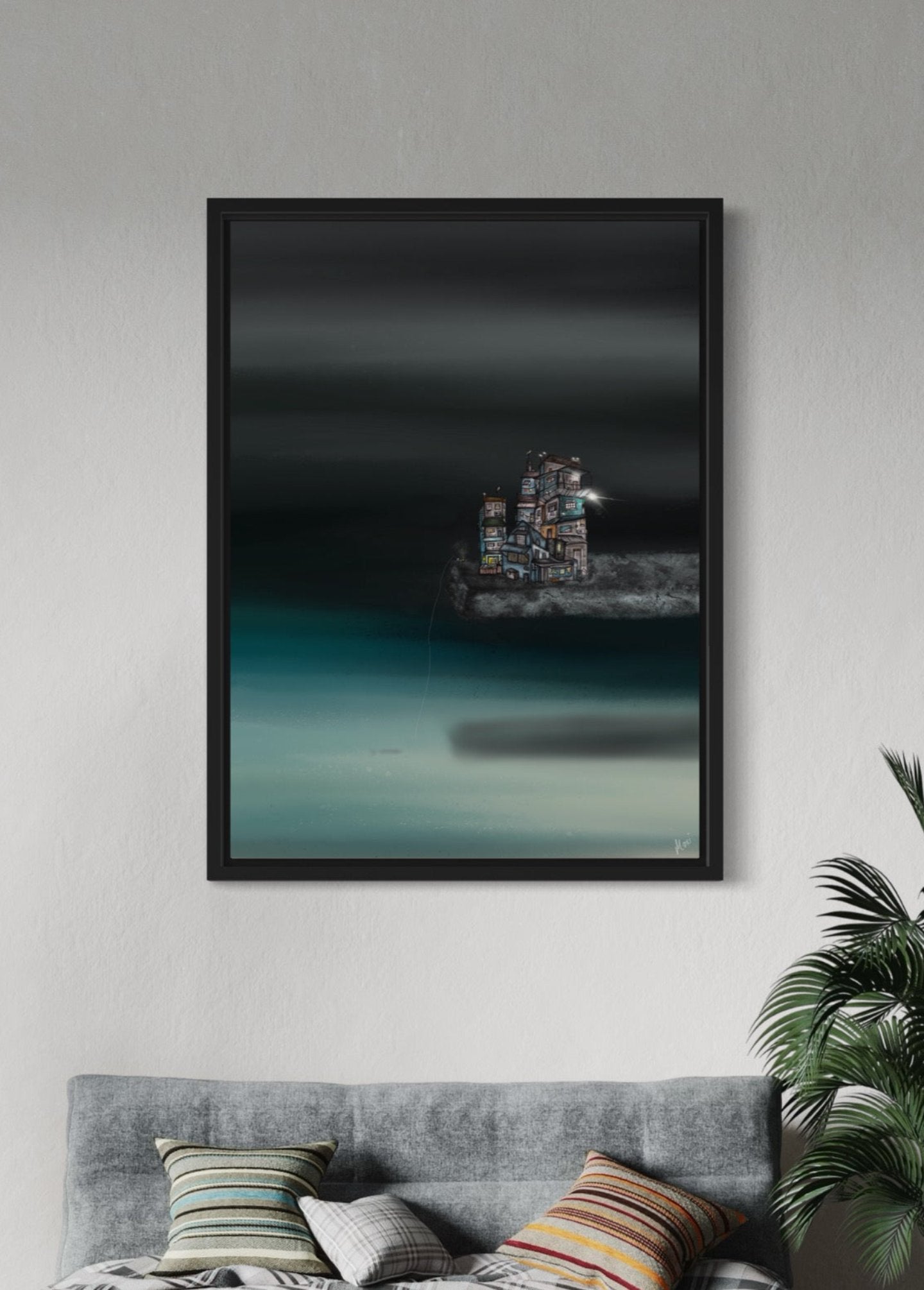 Night Fishing In a Dream | Surreal Atmospheric High Detail print