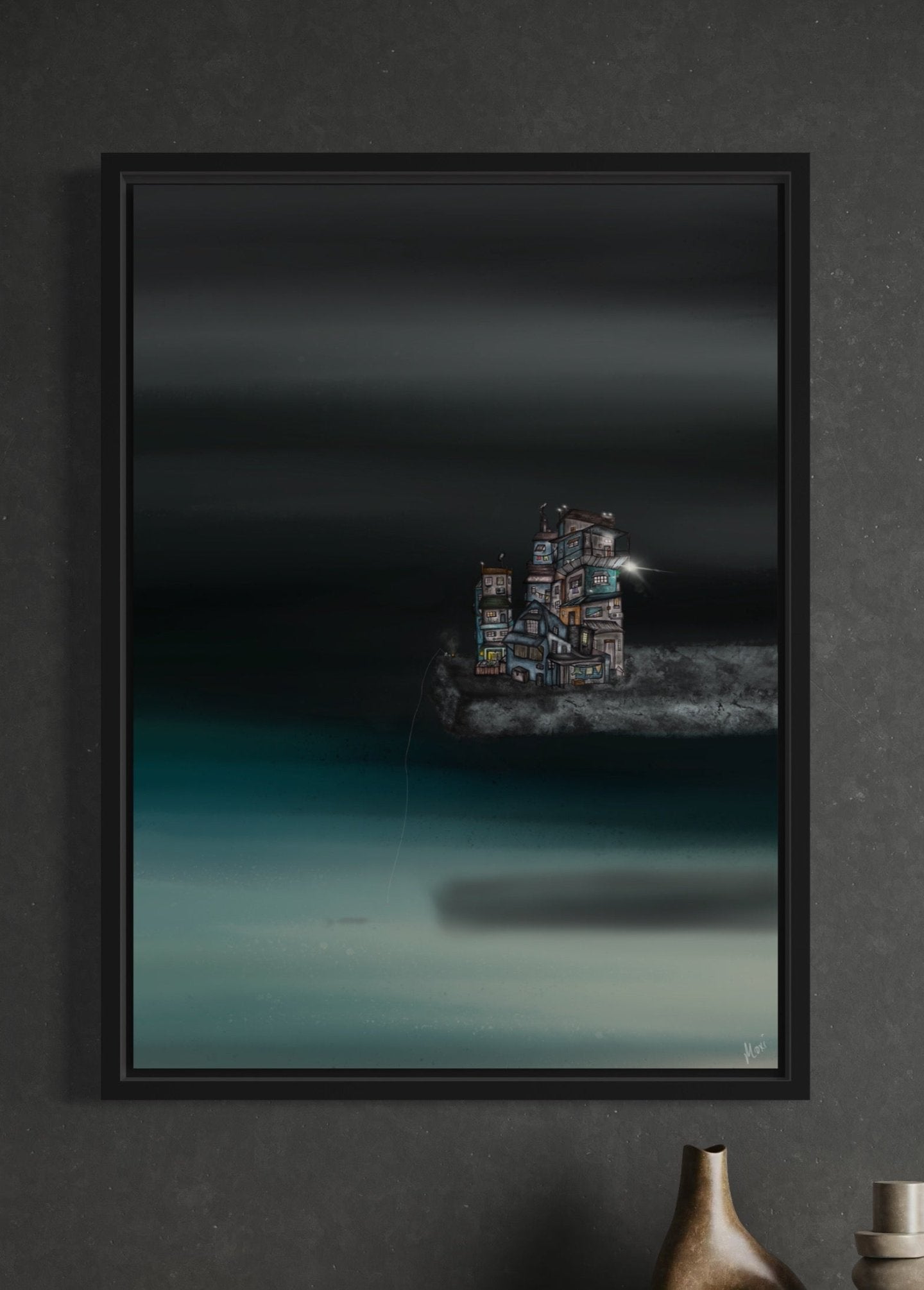 Night Fishing In a Dream | Surreal Atmospheric High Detail print