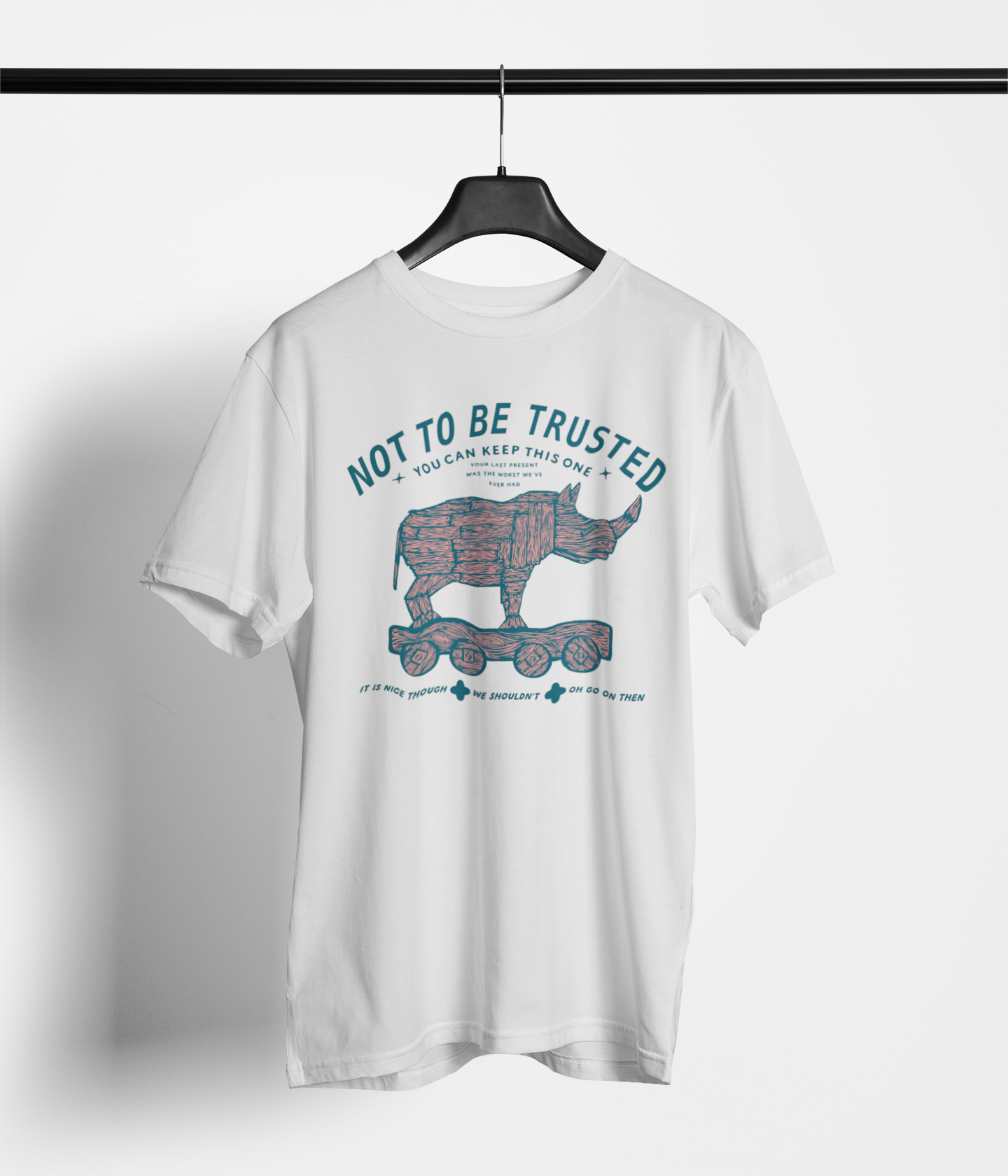 Trojan Rhino | Hand-drawn printed t-shirt