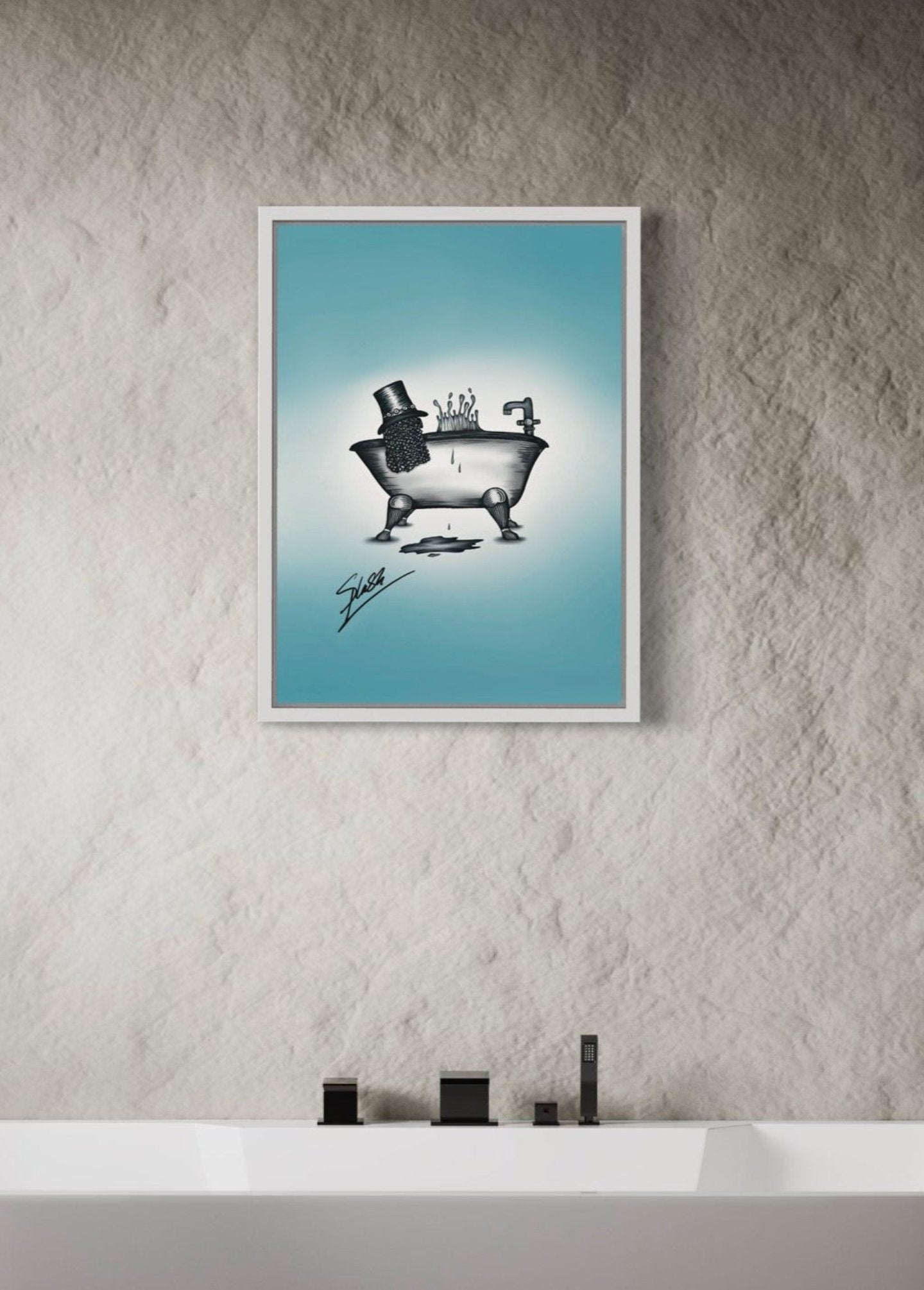 Splash | Slash Splashing | Absurd Bathroom Print