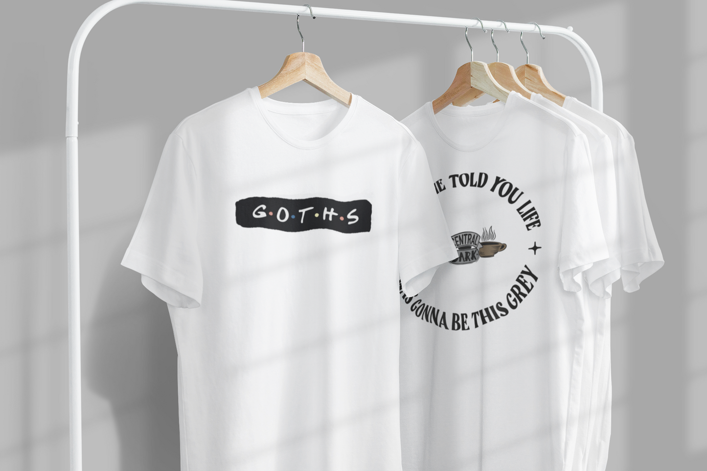 GOTHS T-shirt | Friends Parody T-shirt | Hand-drawn printed t-shirt