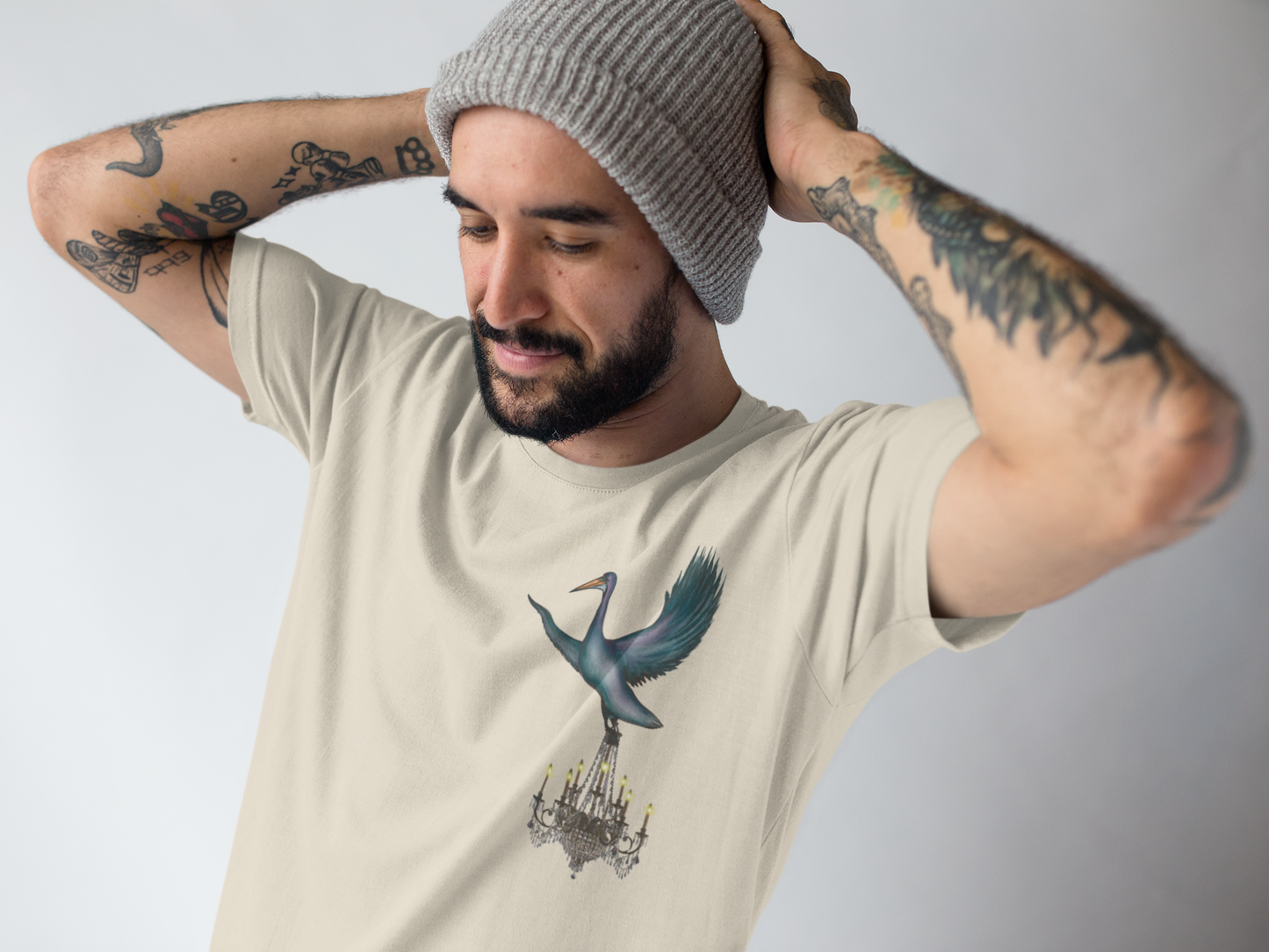 Pelican Chandelier Delivery Ltd. | Hand-drawn pocket printed t-shirt