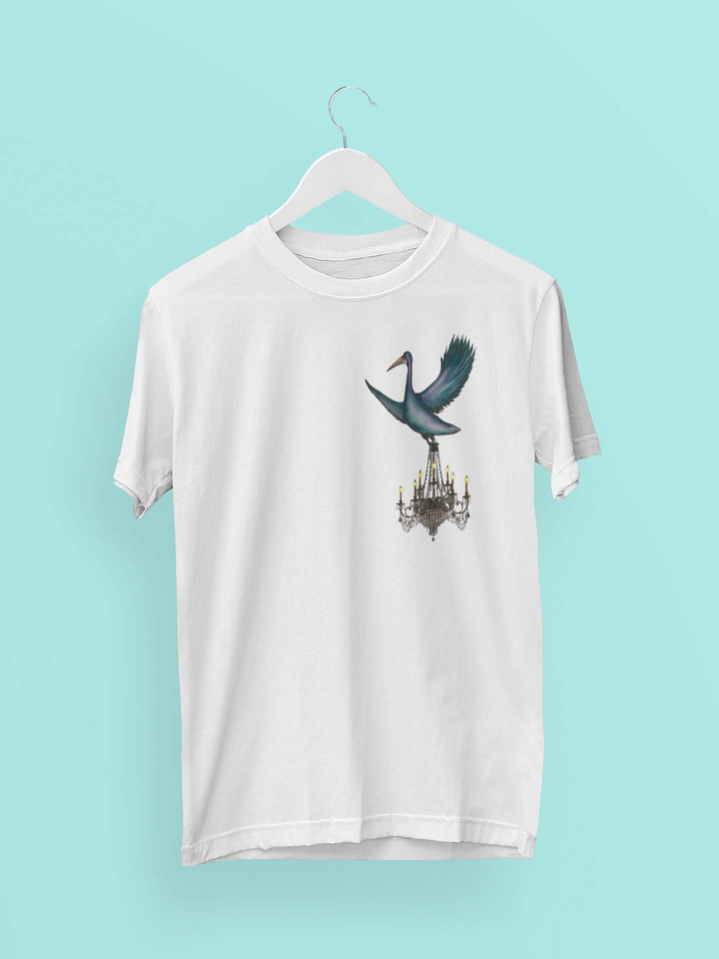 Pelican Chandelier Delivery Ltd. | Hand-drawn pocket printed t-shirt