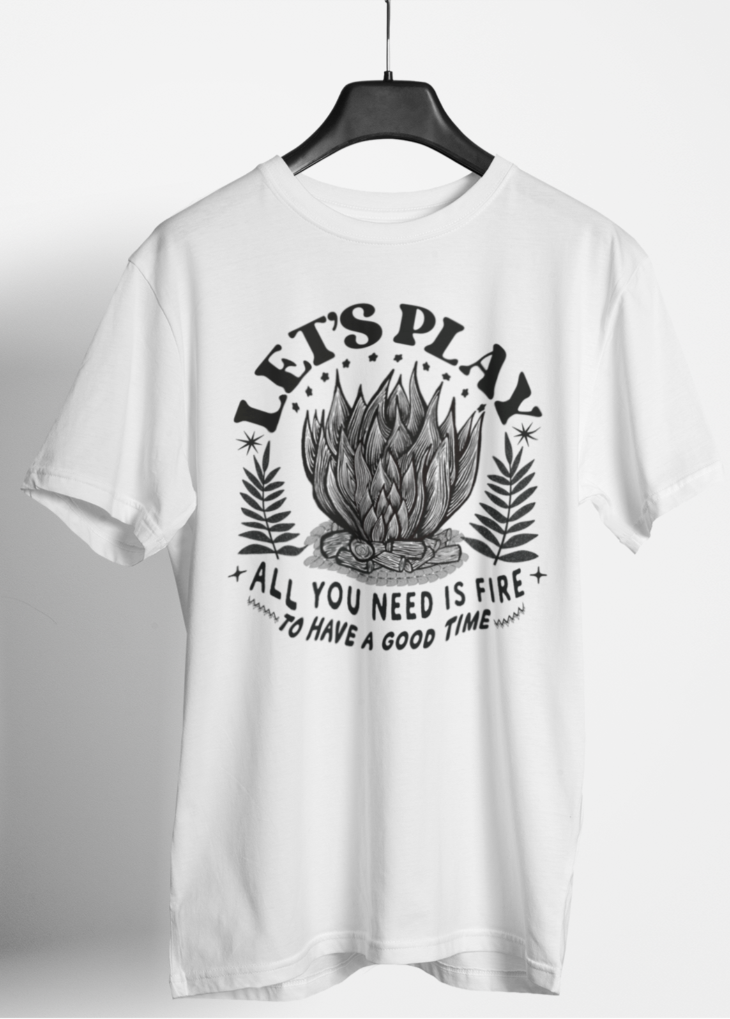 Let's Play _ Fire Tee | Hand-drawn printed t-shirt