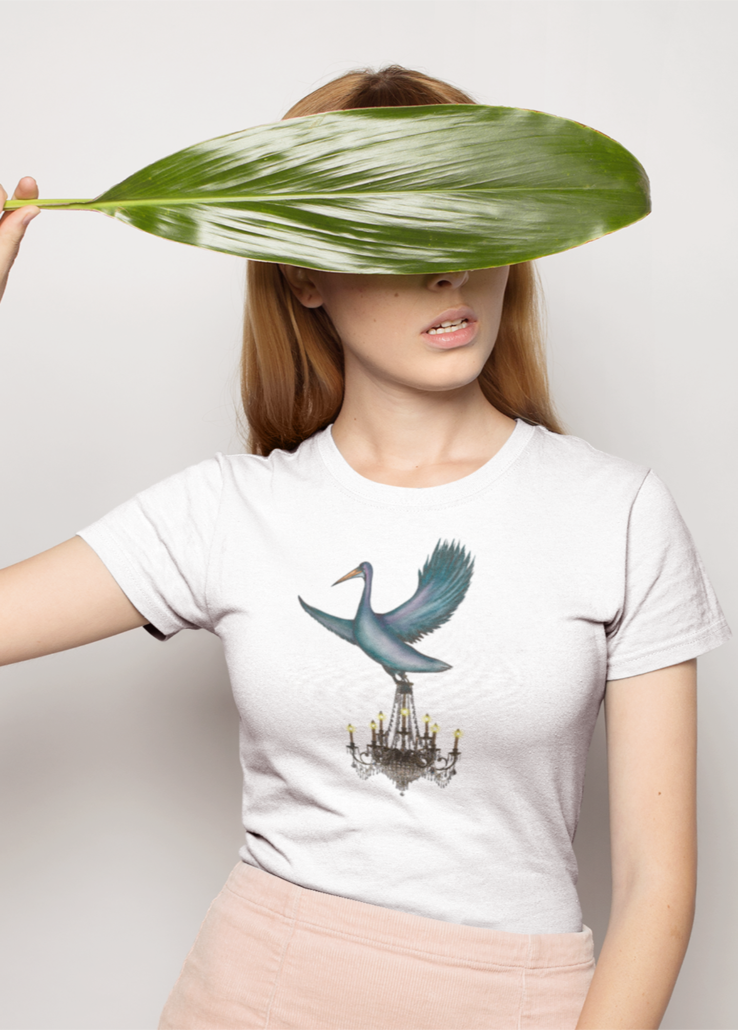 Pelican Chandelier Delivery Tee | Hand-drawn printed t-shirt