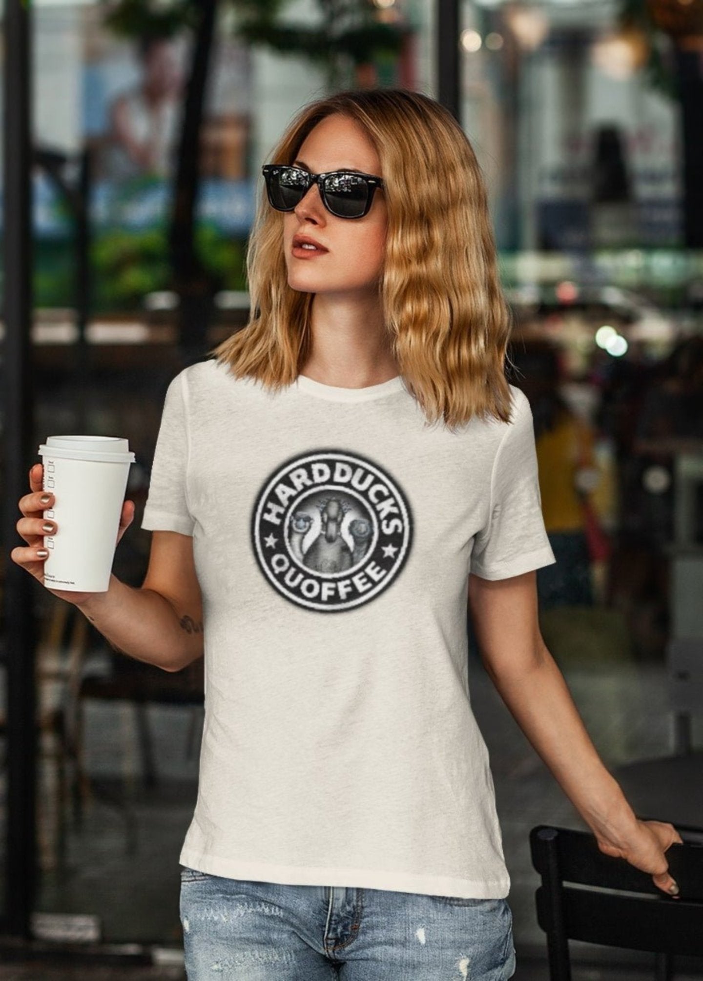 Hard Ducks Quoffe || Hand-drawn printed Coffee t-shirt